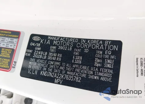 2019 Kia Soul из США, поврежденный, VIN KNDJN2A22K7635782